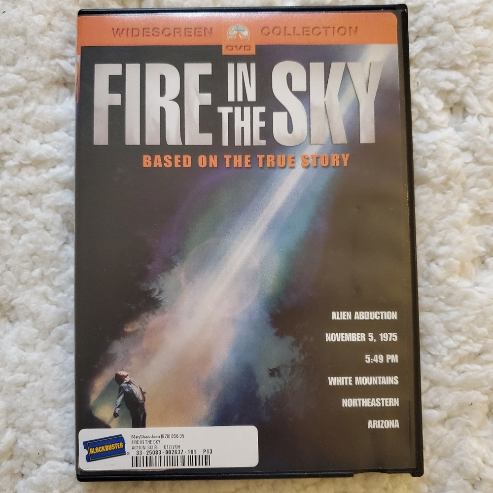 Fire In The Sky Movie (Blockbuster Sticker still on)